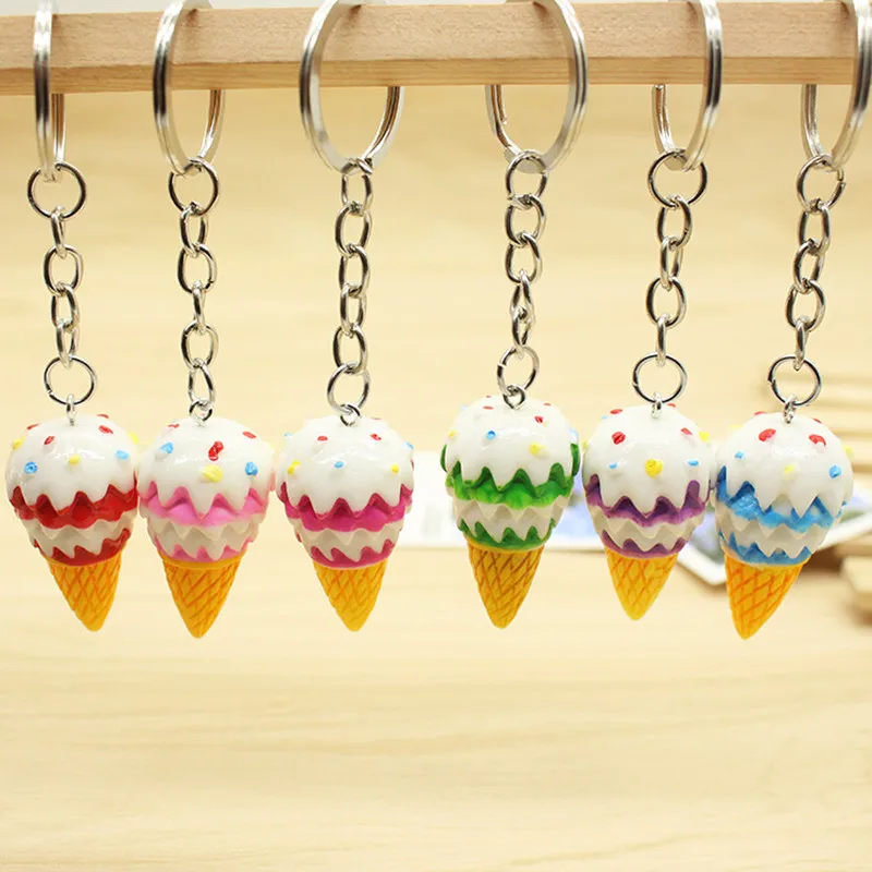 Новый дизайн 3D DIY Модель мороженого брелок мягкий конус из полимерного материала