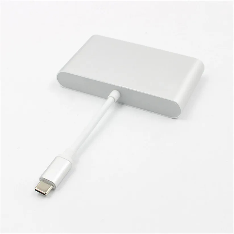 Mosunx адаптер 3 в 1 Мини Дисплей Порт DP Thunderbolt к DVI VGA HDMI Кабель для MacBook td1222 Прямая