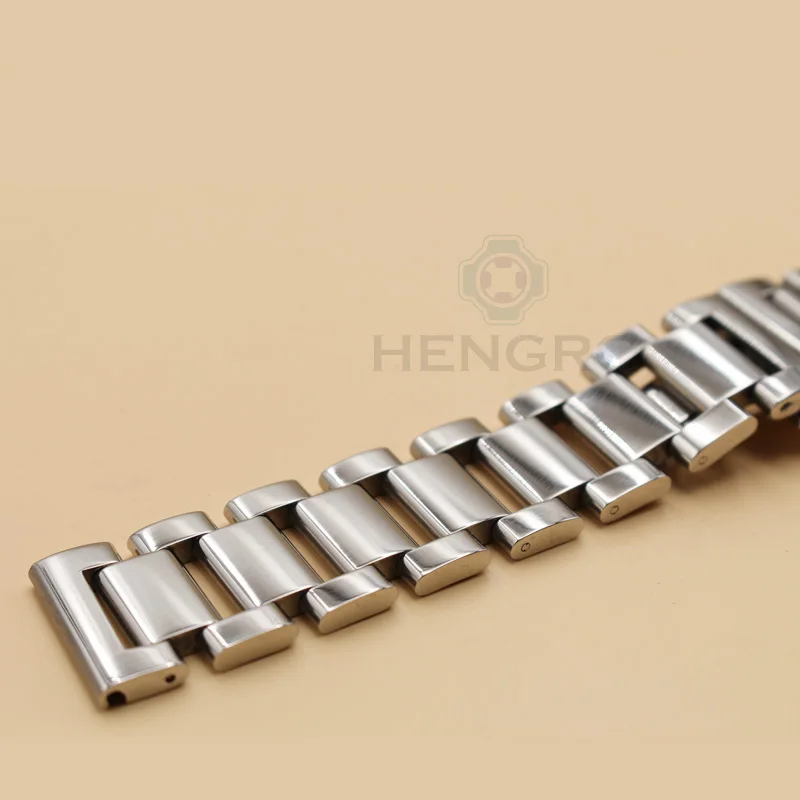Stainless Steel Watchbands Bracelet 18mm 20mm 22mm Metal Women Men Fashion Polished Watch Strap Clocks Accessories