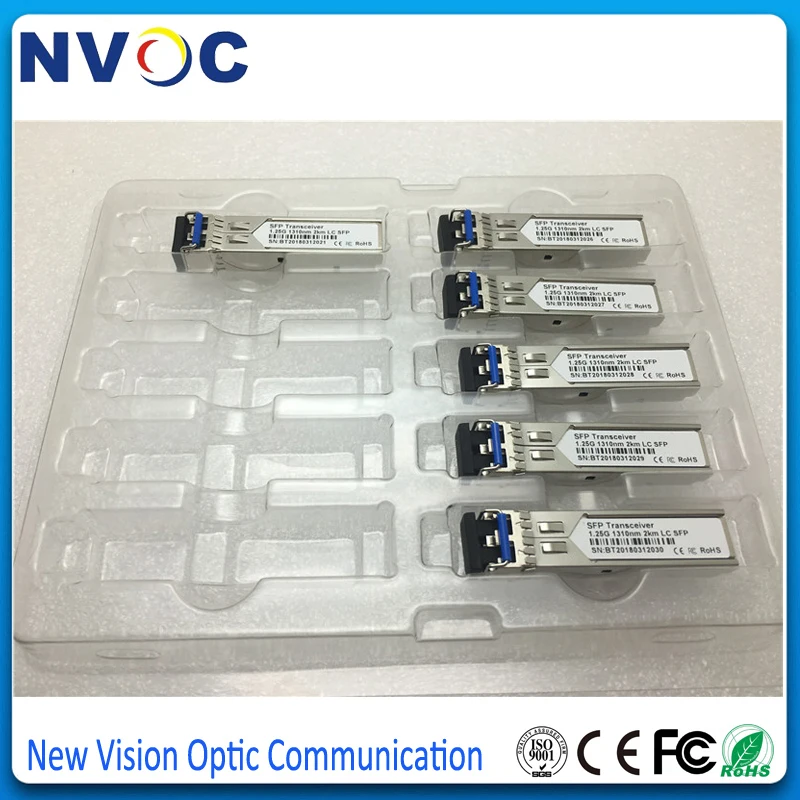 10 шт./лот Φ 1 25G 1310nm MMF GE SFP Трансивер 2KM DDM Волоконно оптический LC DX волоконный модуль