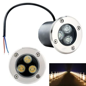 1 шт. уличная светодиодная подземная лампа 1 Вт 3 Вт 5 Вт IP67 водонепроницаемая садовая дорога похороненный двор Ландшафтный палубный светодиодный светильник s