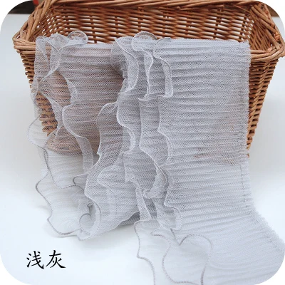 5 Yards/lot 27 Color 12cm 3 Layers Ruffle Lace Fabric Handmade DIY Material Wedding Dress Clothing Accessories Trim RS708 | Дом и сад