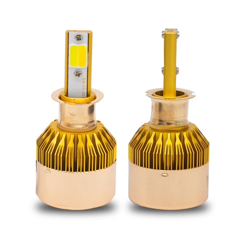 Yhkoms фар автомобиля H4 LED H7 светодиодные лампы 3000 К 6000 К H1 H3 H8 H11 9005 HB3 9006 HB4 880 881 H27 LED двойной Цвет цвет: желтый, белый свет