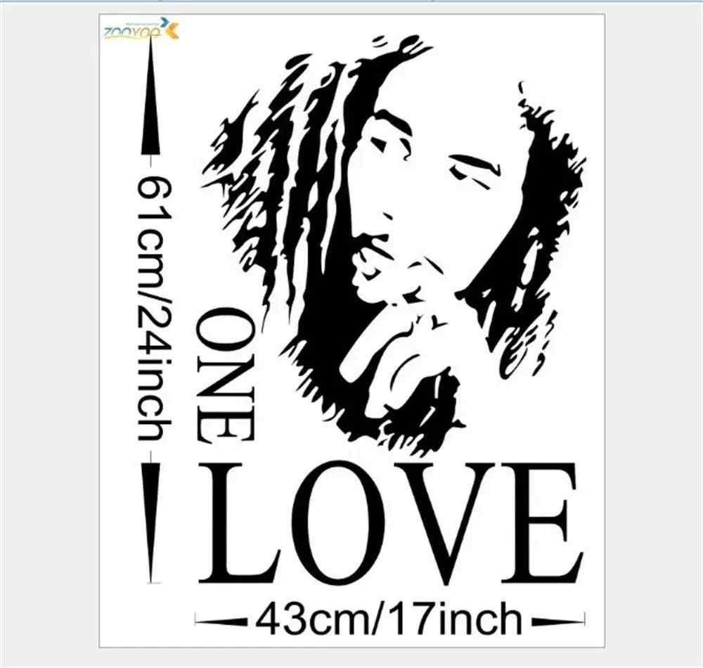Боб Марли One Love настенная Съемная наклейка комнатная Настенная Наклейка