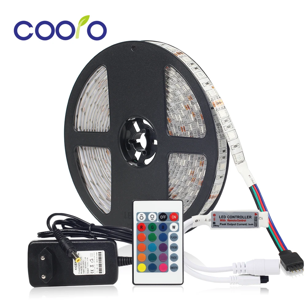 5 м 5050 RGB Мини ИК светодиодный светильник водонепроницаемый IP65/IP20 ленточный пульт