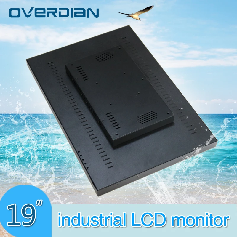 19 дюймов/19 &quotVGA/Touch USB/DVI интерфейс металлическая рамка промышленный ЖК монитор