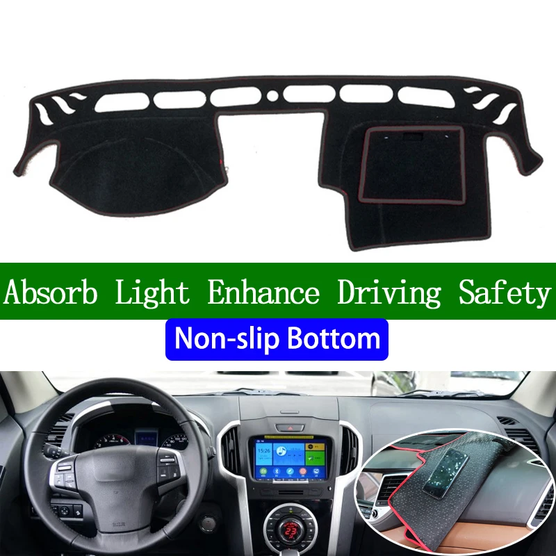 Для Isuzu mu-x D-MAX 2015 2016 2017 2018 2019 нескользящая Нижняя крышка приборной панели