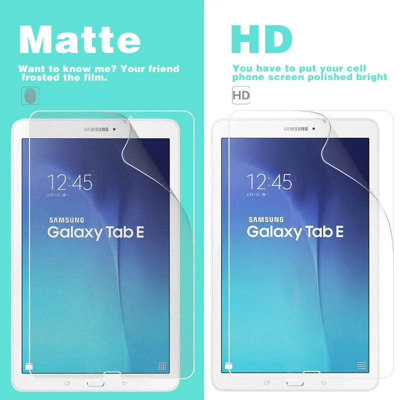 Глянцевая Прозрачная HD пленка для Samsung GALAXY Tab E T560 9 6 дюйма матовая с антибликовым