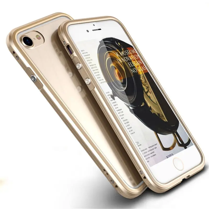 Original Brand Bumper For iphone 7 Case Metal Transparent PC Back Cover Protective Aluminum Frame phone Cases | Мобильные телефоны