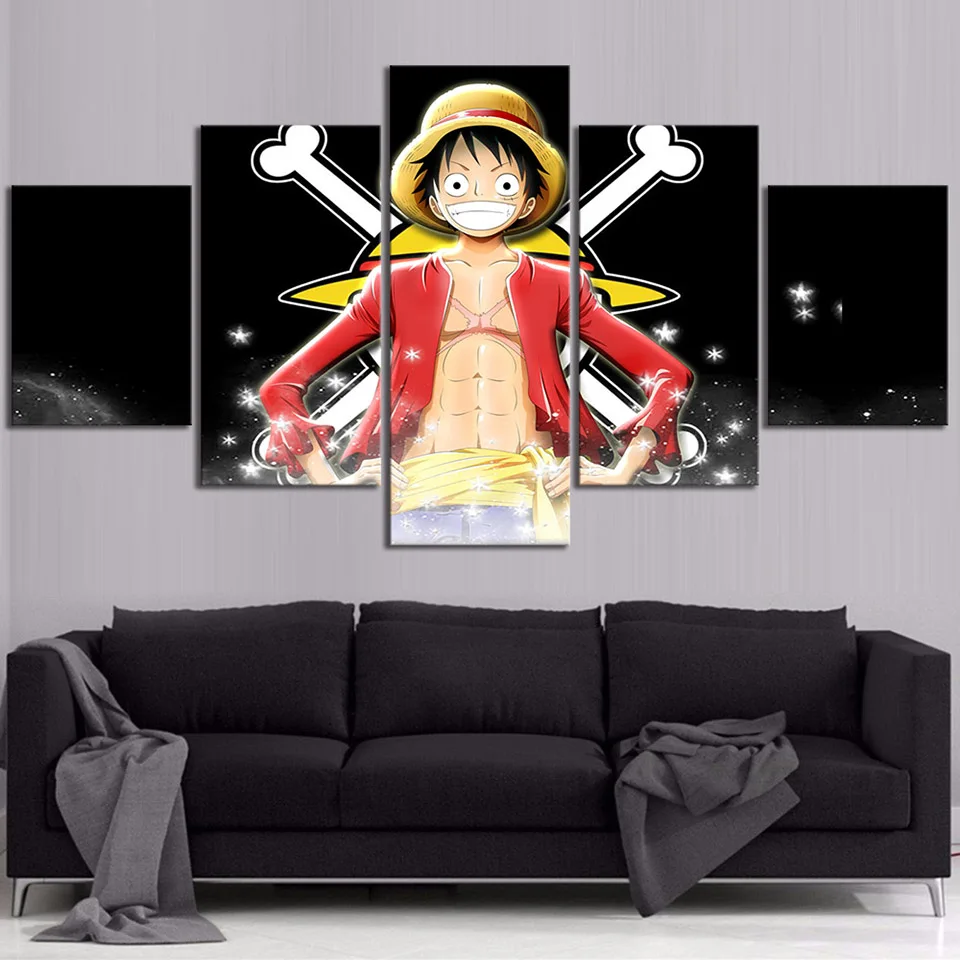 Модульный постер на холсте распылитель 5 шт. Luffy D Monkey настенное искусство цельный