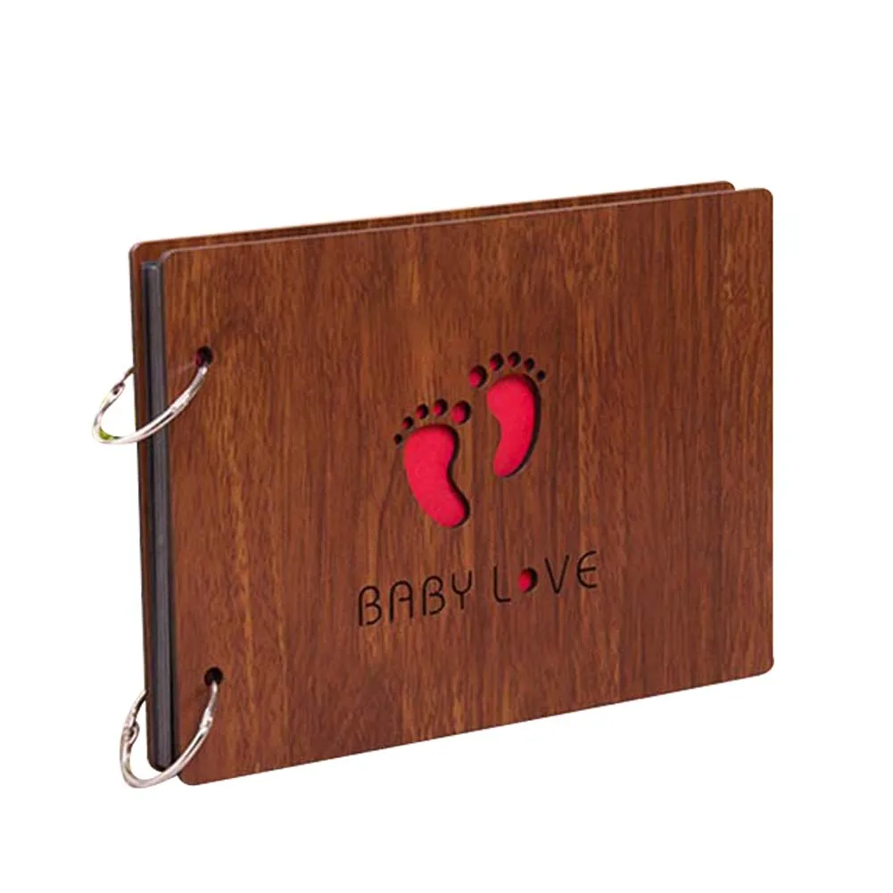 Style 1 Photo Albums Wood Cover Albums Handmade Loose-leaf Pasted Photo Album Personalized Album 899 - Цвет: Style 1