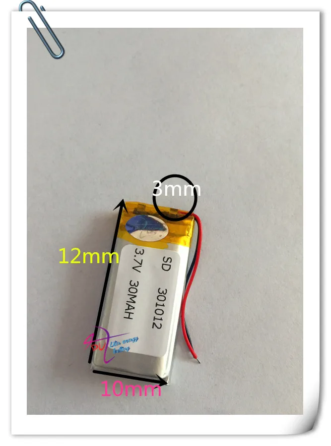 5 шт. 3 7 V 30 мА/ч литий полимерный ионный аккумулятор Перезаряжаемые Батарея для Mp3