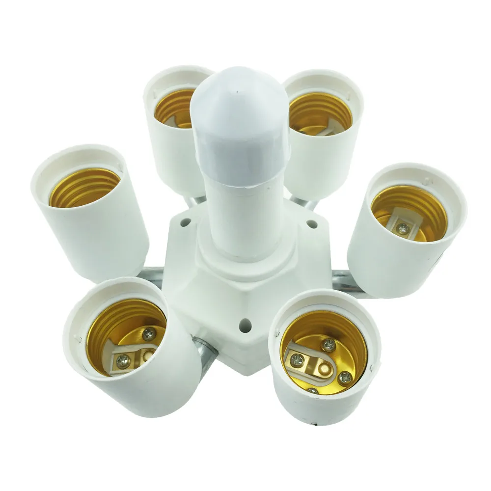 Универсальный удлиненный адаптер YAM для лампы E27 на 6 + 1 E27|lamp holder converter|e27 flexible extendbulb