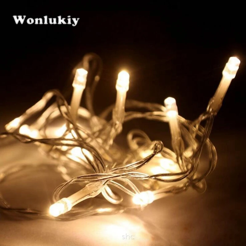 Wonlukiy светодиодный светильник s 2 м 3 4 5 10 с питанием от аккумулятора Сказочный для