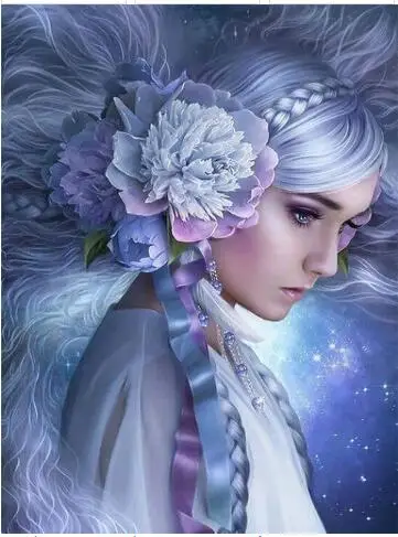 

Crystal Mosaic Painting Rhinestones Full Diamond Embroidery girl flowers DIY Square Diamond Painting Cross Stitch Needlework