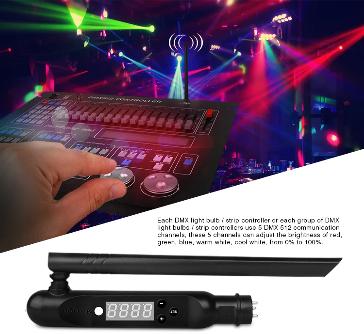 

Free shipping for Disco LED Stage PAR Effect Lights 2.4G Wireless ISM wireless DMX512 3pin XLR transmitter DMX Receiver adapter