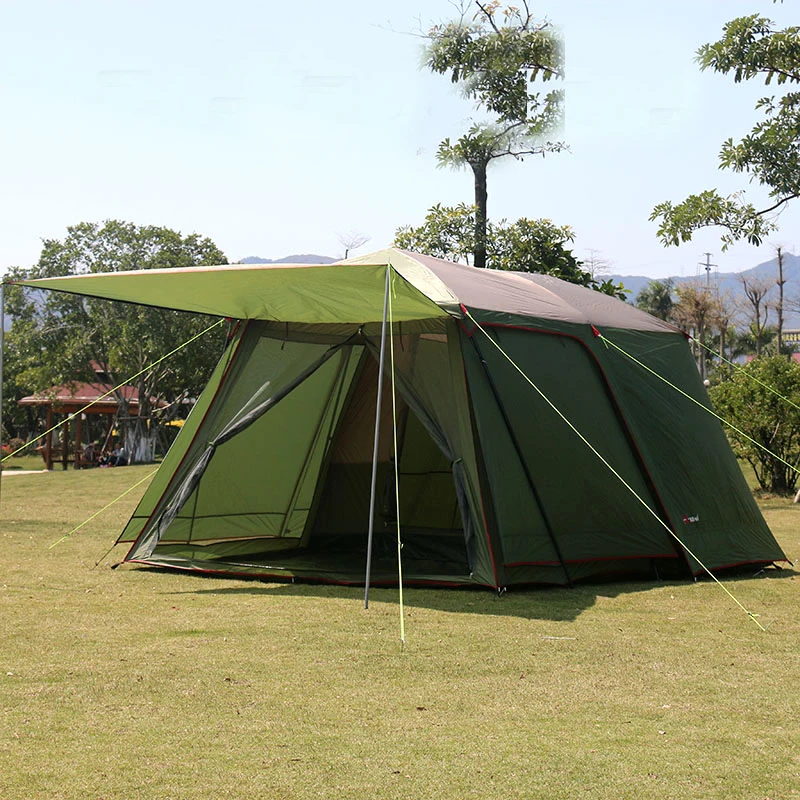 Bestellen Senden 1 Paar Front Pole! Ultra Hohe Qualität Einer Halle Eine Schlafzimmer 5-8 Person Doppel Schicht 200cm Höhe Wasserdichte Camping Zelt