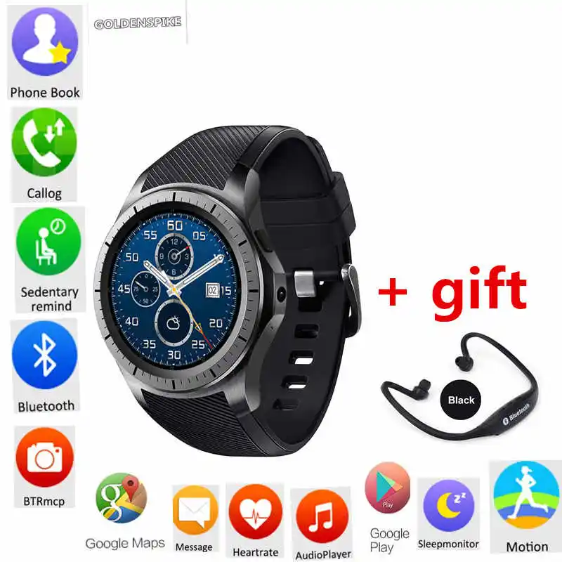 Новое поступление gw10 Smart Watch Поддержка Bluetooth Wi Fi 2 г/3G Android 5.1 Фитнес трекер