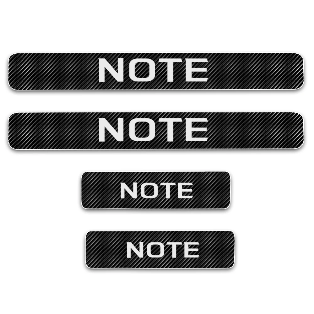 4D Наклейка из углеродного волокна для Nissan NOTE Накладка на порог двери автомобиля Накладка на порог Накладка s автомобильный Стайлинг Авто Часть 4 шт