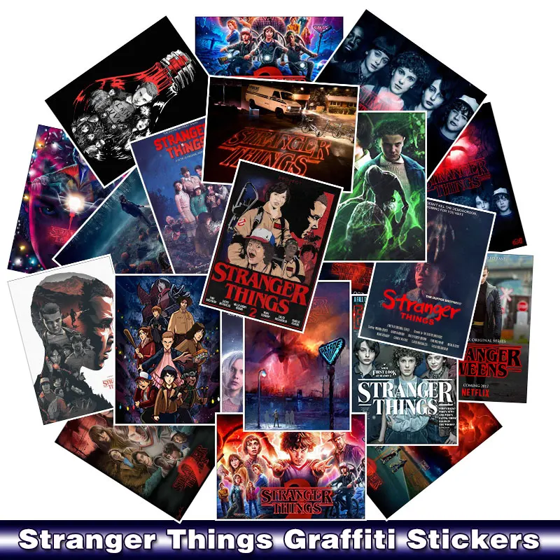 25 шт./упак. ТВ серия Stranger Things граффити наклейки игрушки для багажа ноутбука