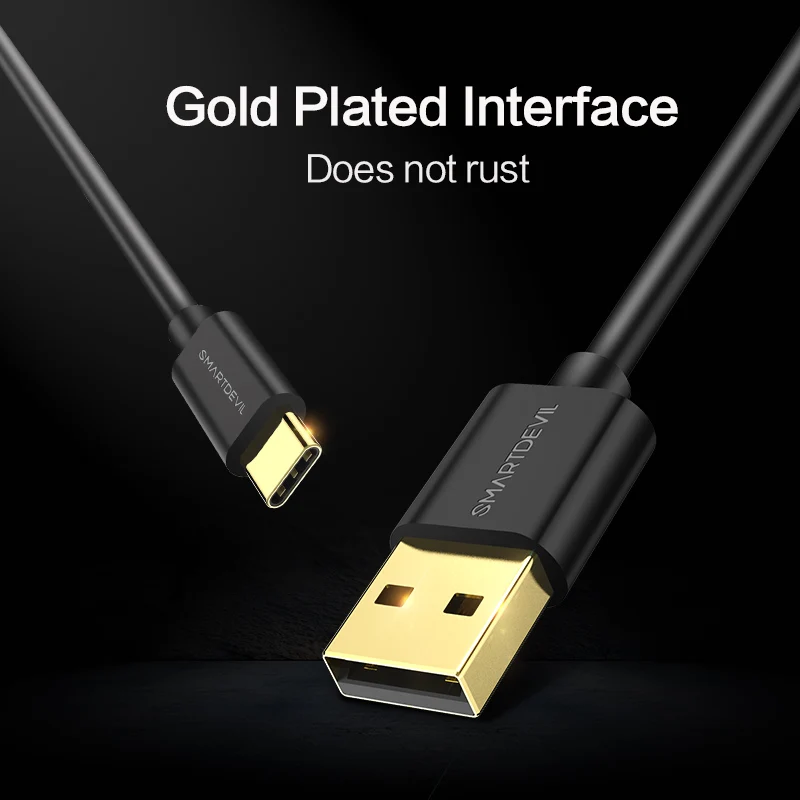 USB Type C кабель SmartDevil для Samsung Galaxy S10 S9 Plus мобильный телефон с функцией быстрой