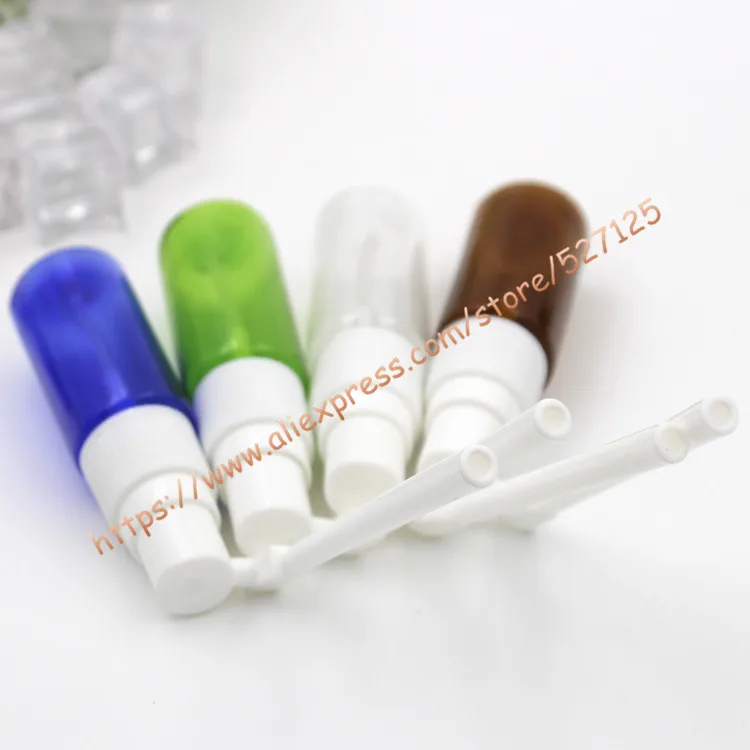 Флакон для образцов ПЭТ красивых цветов 15 мл с белым пластиковым насосом флакон