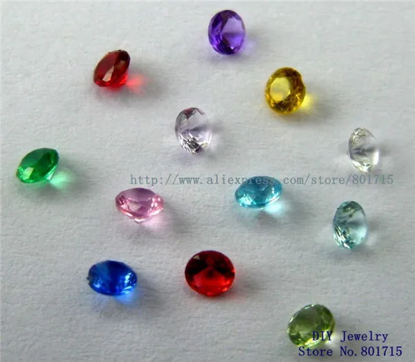 12 шт. 3*3 мм|mixed birthstone|charms floating locketfloating locket mix charms |