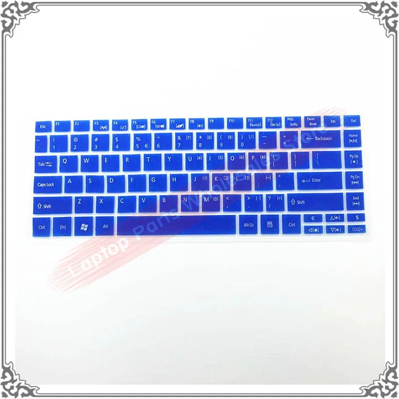 tranparent blue Крышка клавиатуры для acer EC-471G E1-471G E1-431G E1-421G E1-451G клавиатуры ноутбука защитная пленка - Цвет: tranparent blue