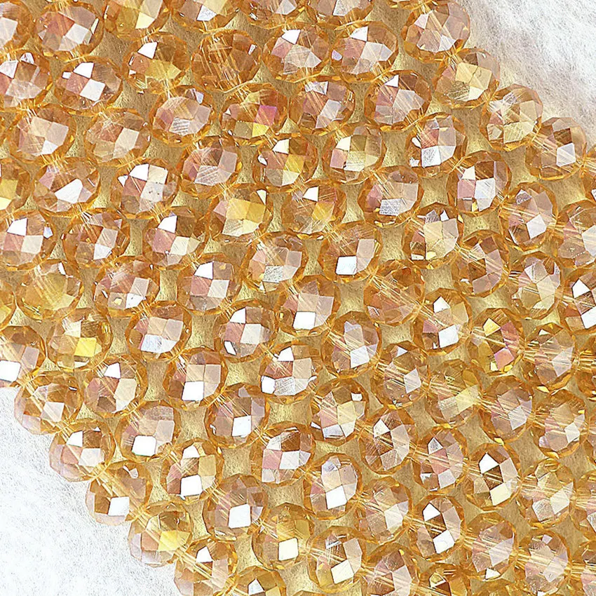 Оптовая цена Кристалл 25 Цвет стекла Rondelle счеты граненый 4 размера свободные