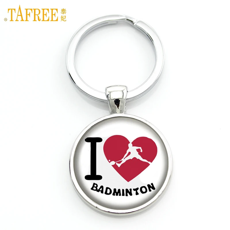 TAFREE брендовая мужская женская мода с надписью I Love для игры в бадминтон брелок