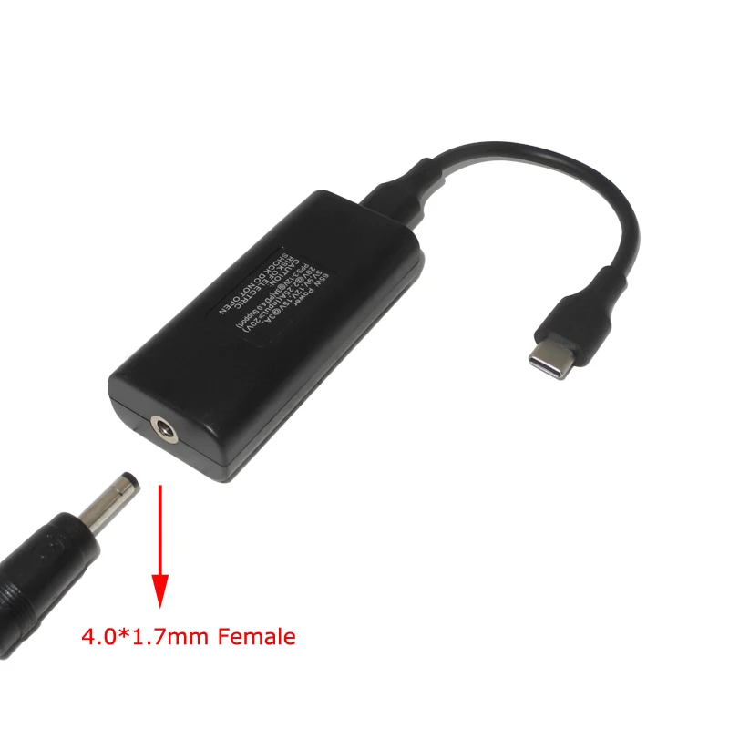 Адаптер питания USB Type C конвертер постоянного тока 4 0x1 7 мм разъем мама в зарядное