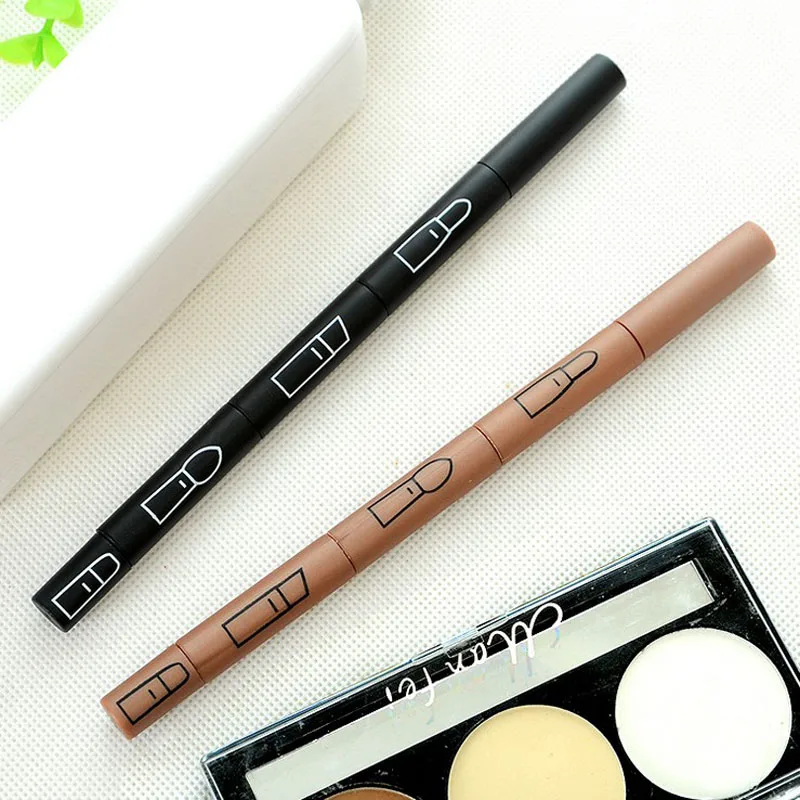 2017 new Portable 4 in 1 Professional Cosmetic Makeup Brushes Lip Eyeshadow Eyebrow Brush Beauty Set | Красота и здоровье