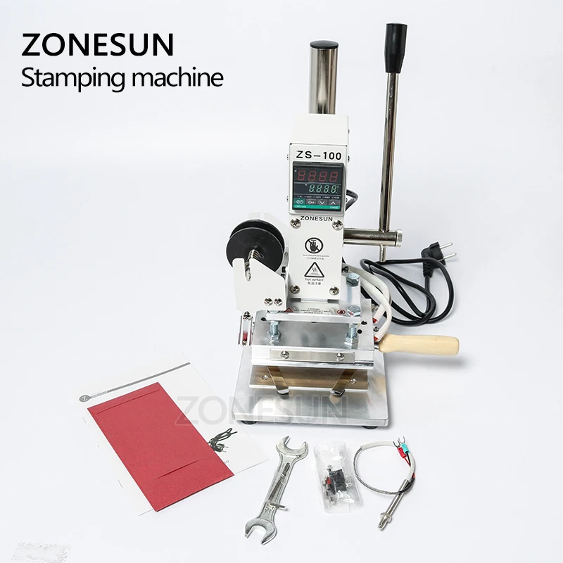 ZONESUN ZS 100B карандаши машина для горячего тиснения фольгой ручной бронзировальная