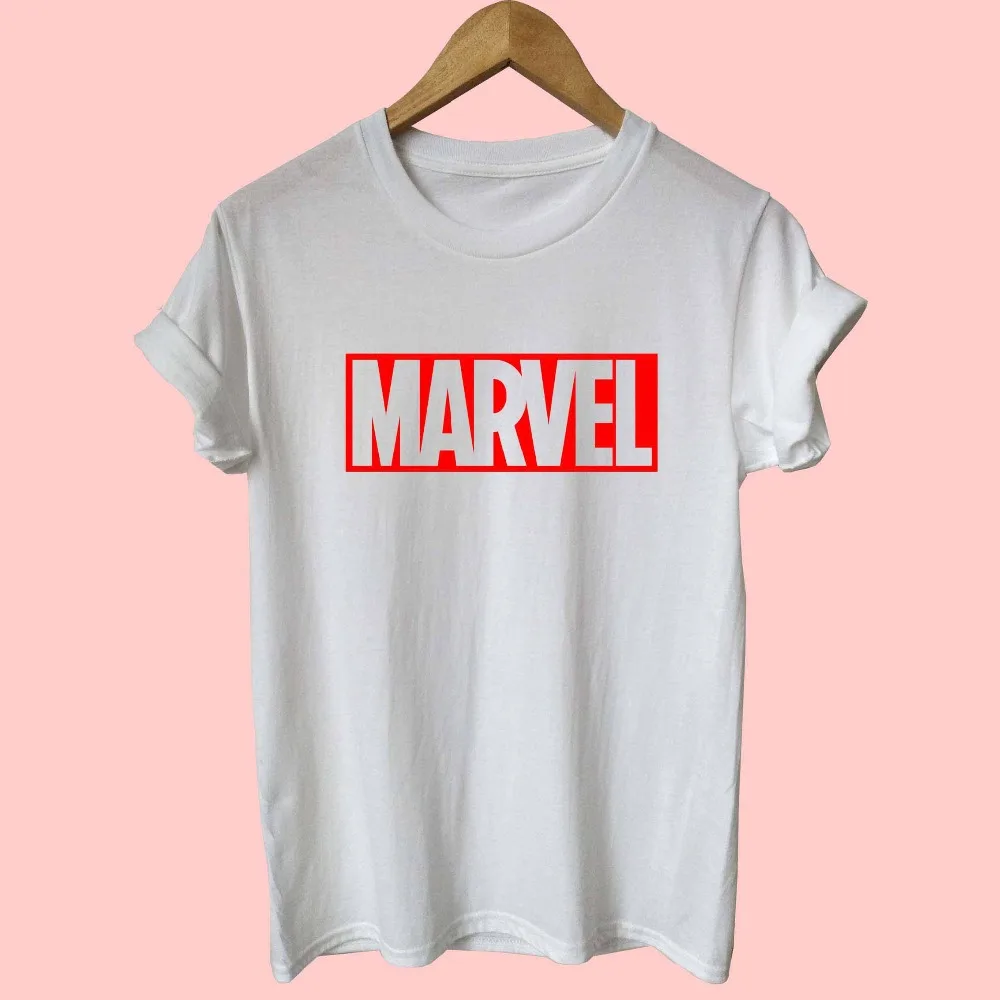 Модная футболка Marvel с коротким рукавом для женщин и мужчин принт супергероев
