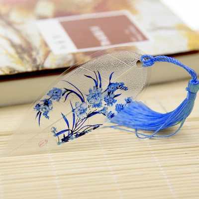 5 шт./лот креативные новые фарфоровые антикварные листья вены закладки