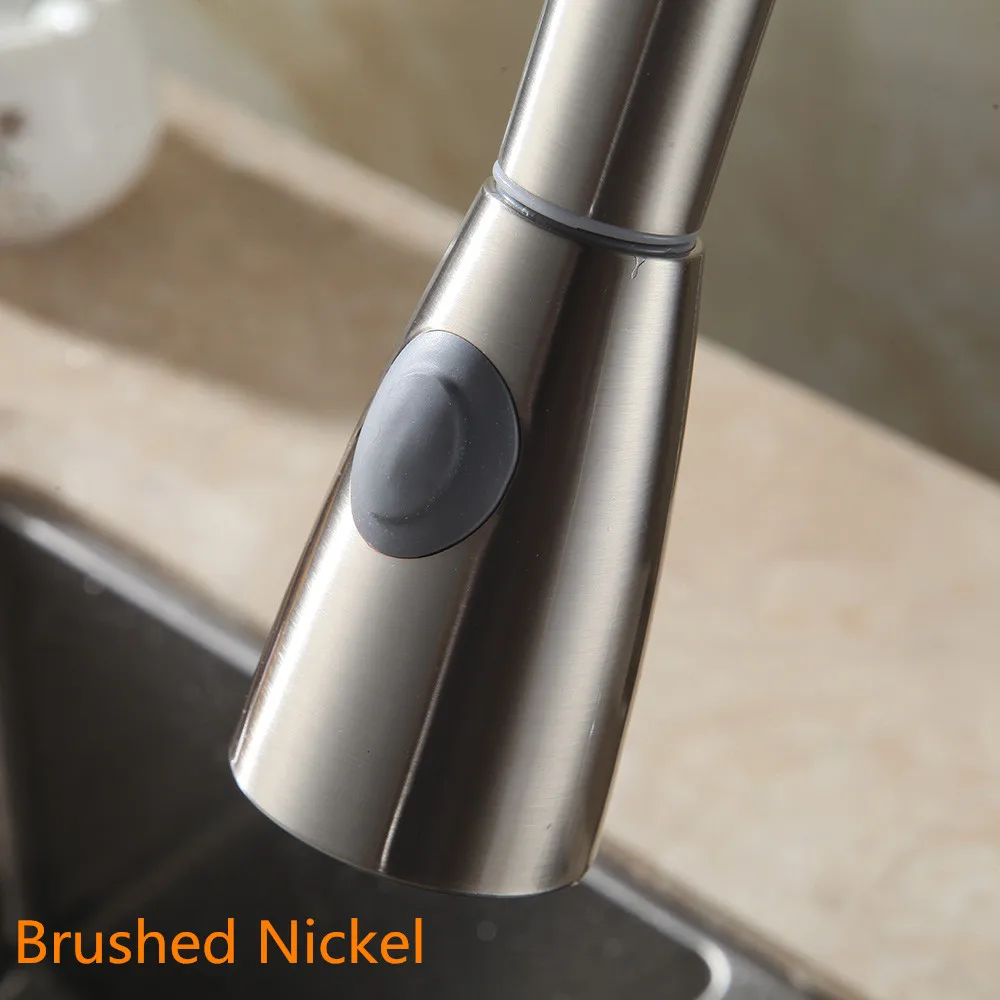 Brush Nickel ABS Матовый никель хром Серебряная раковина кухонный выдвижной кран двойной распылитель носик, насадка для душа носик кухонного крана аксессуары - Цвет: Brush Nickel