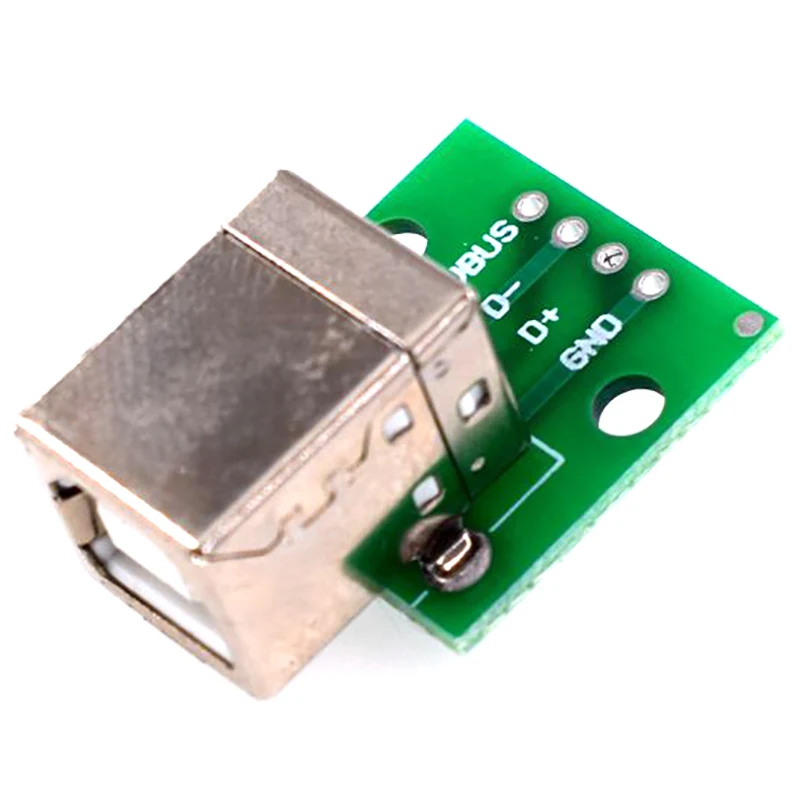 2 X Usb Тип B гнездо Breakout плата 54 мм Шаг адаптер разъем|Детали и аксессуары для