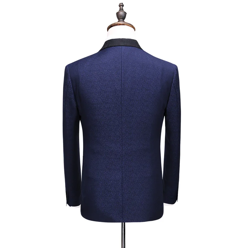 Модные мужские костюмы с принтом брендовый темно-синий мужской блейзер