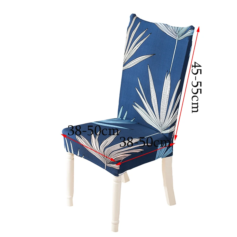 Nordic Removable Dining Chair Cover Floral Plants Printing Stretch Spandex Protector Seat Office Kitchen Elastic Slipcover | Дом и сад