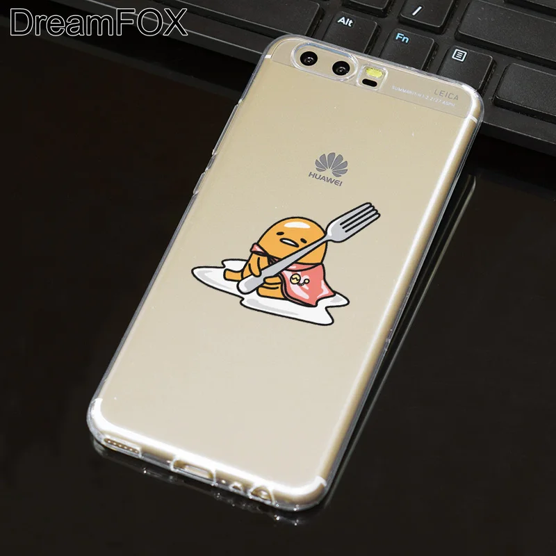 DREAMFOX L516 милый мягкий силиконовый чехол Gudetama Lazy Egg из ТПУ для huawei P8 P9 P10 Lite Plus 2017 Honor 8