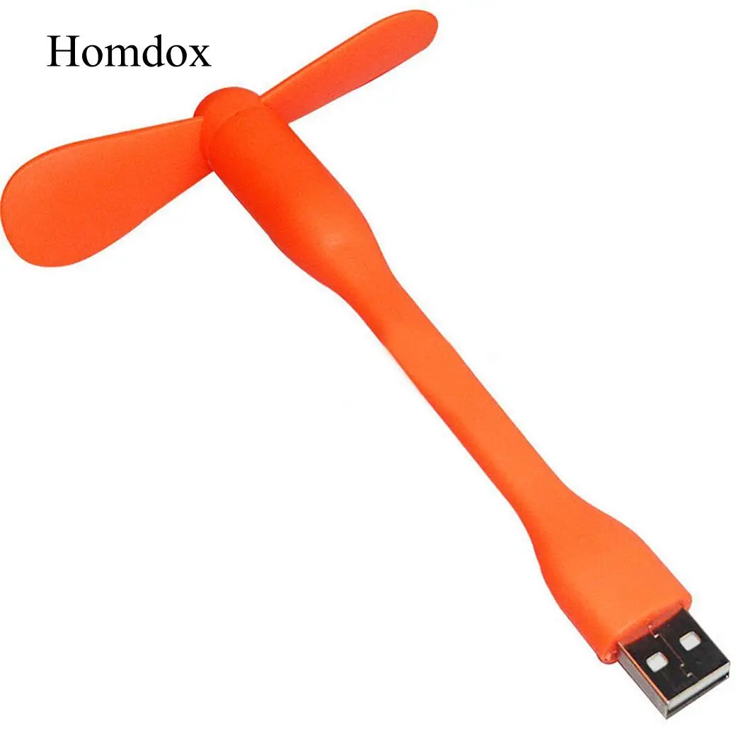Orange Гибкая usb-лампа портативный съемный USB мини вентилятор для всех источников питания USB выход USB гаджеты для ноутбука настольный компьютер - Цвет: Orange