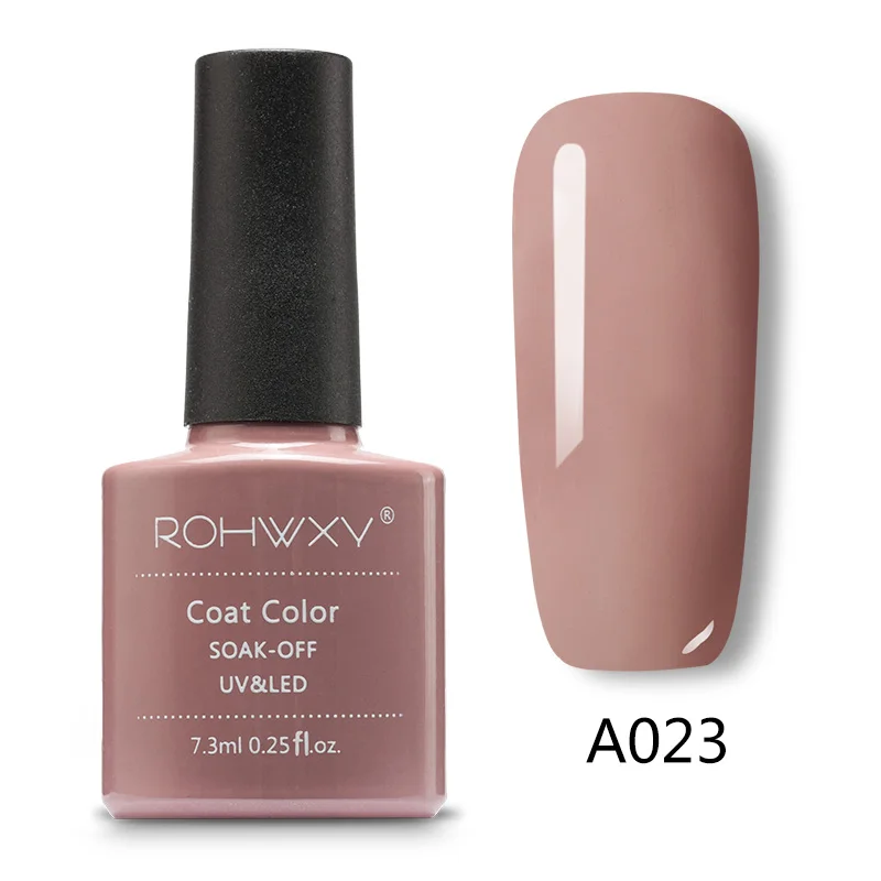 A023 ROHWXY, 60 цветов, УФ-гель для ногтей, дизайн ногтей, Гель-лак, блестящий, отмачивается, лак для маникюра, лак для ногтей, Гель-лак - Цвет: A023