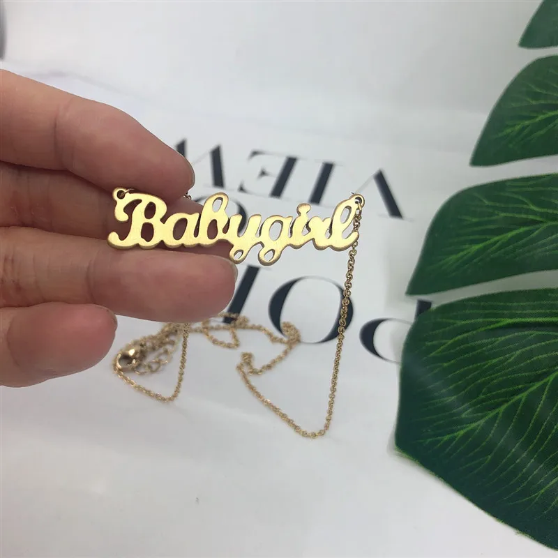 10 шт. ожерелье для девочек милое &quotBabygirl&quot из нержавеющей стали подарок на день