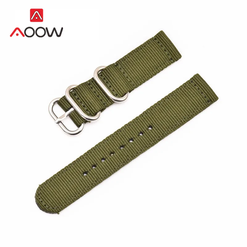 Army Green s Тканый нейлоновый ремешок Nato 18 мм 20 мм 22 мм 24 мм для samsung Galaxy Watch Active 42 мм 46 мм Amazfit сменный Браслет из ткани - Цвет ремешка: Army Green s