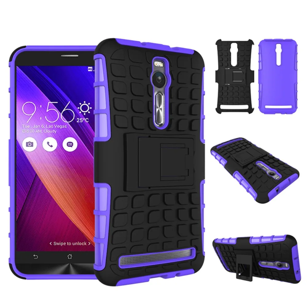 Фиолетовый чехол для телефона Asus Zenfone 2 ZE551ML ZE550ML 5 дюйма в 1 армированный Гибридный