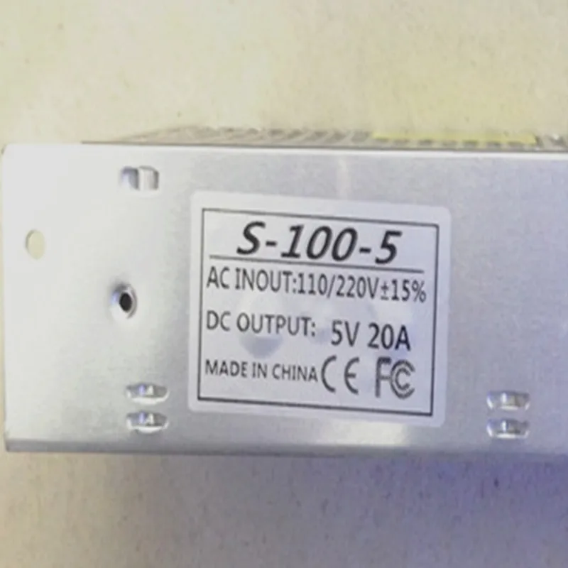 Трансформатор источника питания для светодиодной ленты WS2811 WS2812B WS2801 5 В 20 А 100
