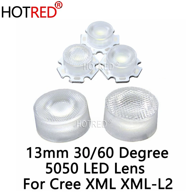 10 шт. 13 5 мм 5050 Cree XML T6 светодиодный объектив 30 60 градусов XHP50 оптический класс PMMA