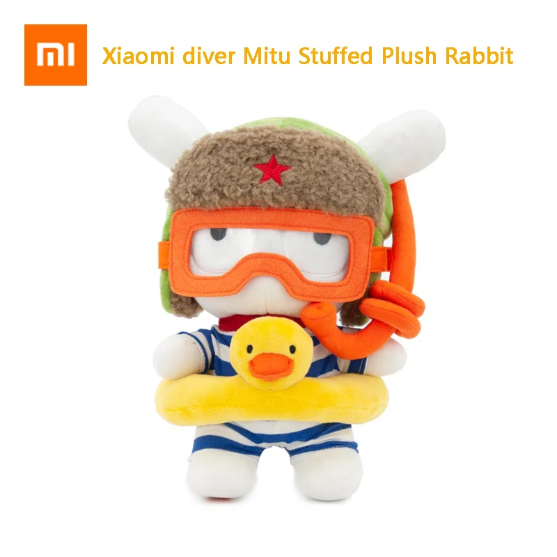 Оригинальный xiaomi 25 см diver Миту плюша кролик кукла лето тема мультфильм милые