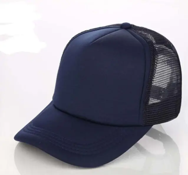Full navy blue 500 шт./лот, заказной логотип, Кепка водителя грузовика, для взрослых, полиэстер, печатные шапки с логотипом, бейсболки Gorros - Цвет: Full navy blue