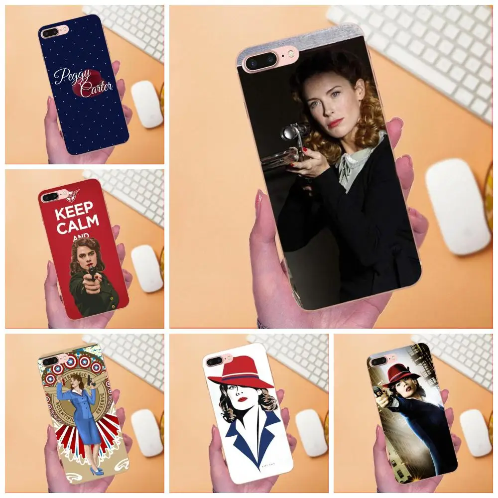 Горячая Marvel агент Картер Мягкая Милая кожа для Samsung Galaxy Note 5 8 9 S3 S4 S5 S6 S7 S8 S9 S10 mini Edge